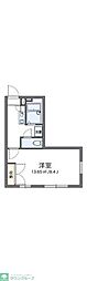 レオパレスゴールドレジデンスレスト1 1Kの間取図画像