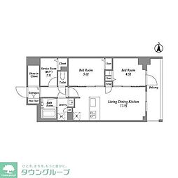 CLASSEUM高崎 2SLDKの間取図画像