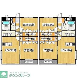 エクセレンス2 2LDKの間取図画像