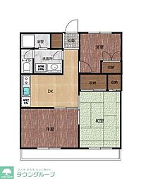 SunBill 2階3DKの間取り