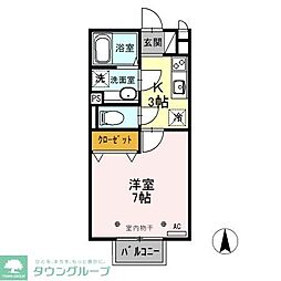 ＴＥＳＨＩＭＡ＆ＣＯ. 2階1Kの間取り