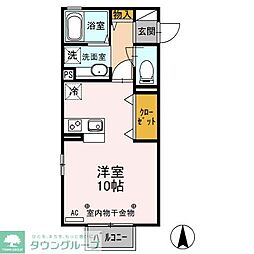 ＩＳＨＩＫＡＷＡ　ＨＩＬＬＳ　VII 2階ワンルームの間取り