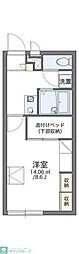 レオパレスコンクエスト下小塙 1階1Kの間取り