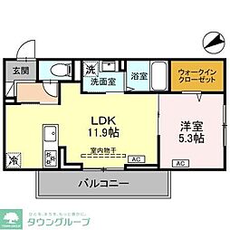 フェリーチェ　MAEBASHI 1階1LDKの間取り