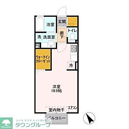 メルベーユ　Ｃ 2階ワンルームの間取り