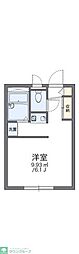 レオパレスエヴァーグリーン 2階1Kの間取り