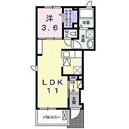 ドリーマ 1LDKの間取図画像