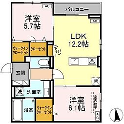 間取図画像 2LDK