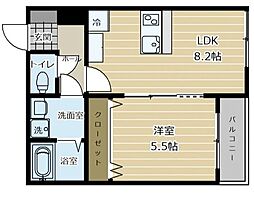 LAMHOUSEII 1LDKの間取図画像