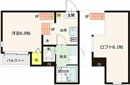 VIVRE平成 1Kの間取図画像