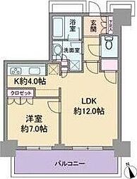 ザ・レジデンス一番町 1LDKの間取図画像