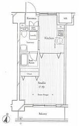 フィットエル仙台一番町 12階1Kの間取り