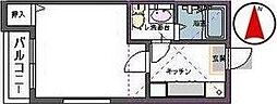 グリーンハイツ 1Kの間取図画像