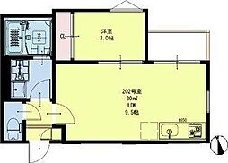 レガリスト仙台卸町 1LDKの間取図画像