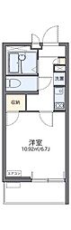 レオネクストエルビエント 1Kの間取図画像