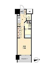 レジディア榴岡East 1Kの間取図画像
