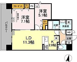 BULL house 2LDKの間取図画像