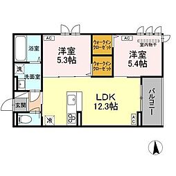 トゥインクルDays 2LDKの間取図画像