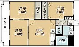 ハウゼ・アー・荒井 3LDKの間取図画像