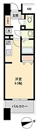 パークフラッツ五橋 ワンルームの間取図画像
