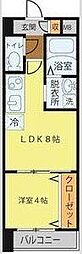 シェルグランデ泉中央 1LDKの間取図画像