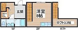 ノヴァ原町A ワンルームの間取図画像