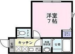 仙台市青葉区あけぼの町アパート 1Kの間取図画像