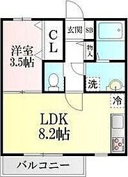 フォレシティ南仙台 1LDKの間取図画像