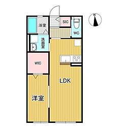 パレスハイム 1LDKの間取図画像