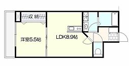 コンフォルト泉中央 1LDKの間取図画像