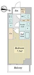 トゥールタ春日町 1Kの間取図画像