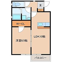 仮）白萩町新築アパート 1階1LDKの間取り