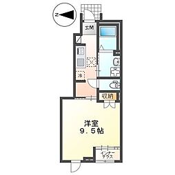 メゾン・シュクル 1Kの間取図画像