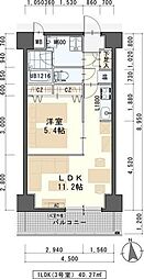 パークサイドレジデンス榴岡 1LDKの間取図画像