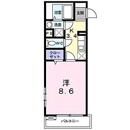 NJ文化町 1Kの間取図画像