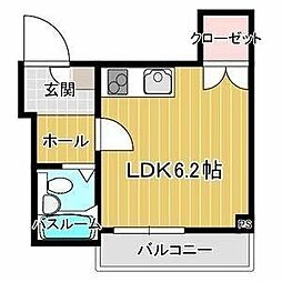 仙台市青葉区柏木3丁目アパート ワンルームの間取図画像