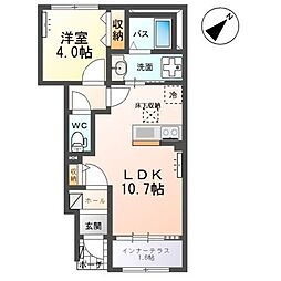 earth bloom 1LDKの間取図画像