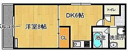 コンフォールステージ五橋 1DKの間取図画像