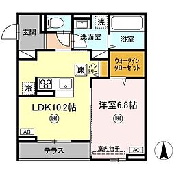 D-ROOM栄2丁目 1LDKの間取図画像