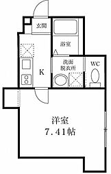 メゾン・ド・フィーユ 1Kの間取図画像