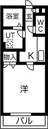 グリーンハピー柏木 1Kの間取図画像