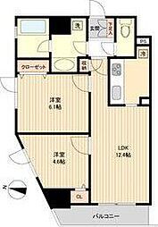 ノーブルプレイス北四番丁 2LDKの間取図画像