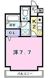 マイルストーン立町 1Kの間取図画像