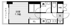 みなてらすレジデンス 1Kの間取図画像