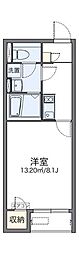 レオネクスト愛海 1Kの間取図画像