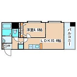 スクエア泉中央 1LDKの間取図画像