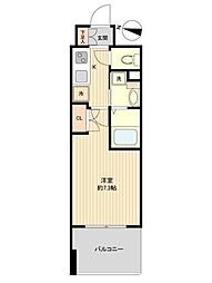 レジディア仙台上杉 1Kの間取図画像