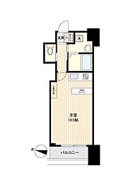 ＨＦ西公園レジデンス 12階ワンルームの間取り