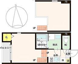 ハル・シャンテ 1Kの間取図画像
