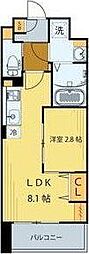 ジェルグランデ原町本通 1LDKの間取図画像